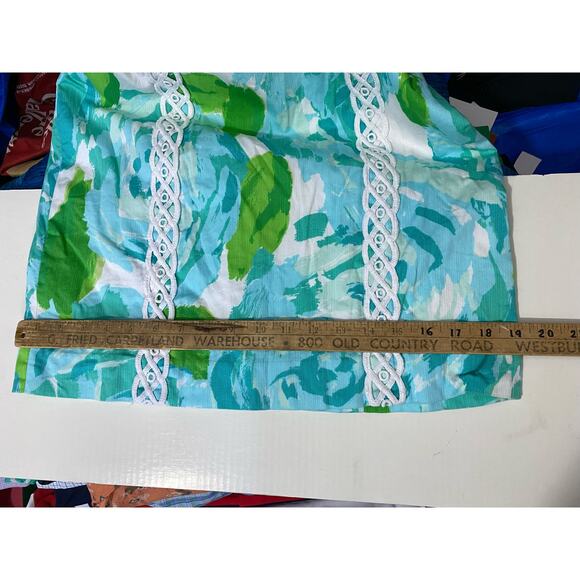 Lilly Pulitzer Tansy Poolside Blue Strapless Dress Size 6 Tropical - Picture 3 of 16